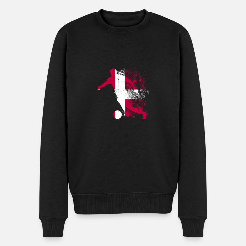 Nationalmannschaft Dänemark Fußball Weltmeister - Männer Premium Bio Pullover - Schwarz