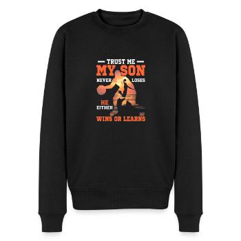 trust me my son - lovers basket - Pull Premium bio Homme - noir - Devant - Nico (187cm)