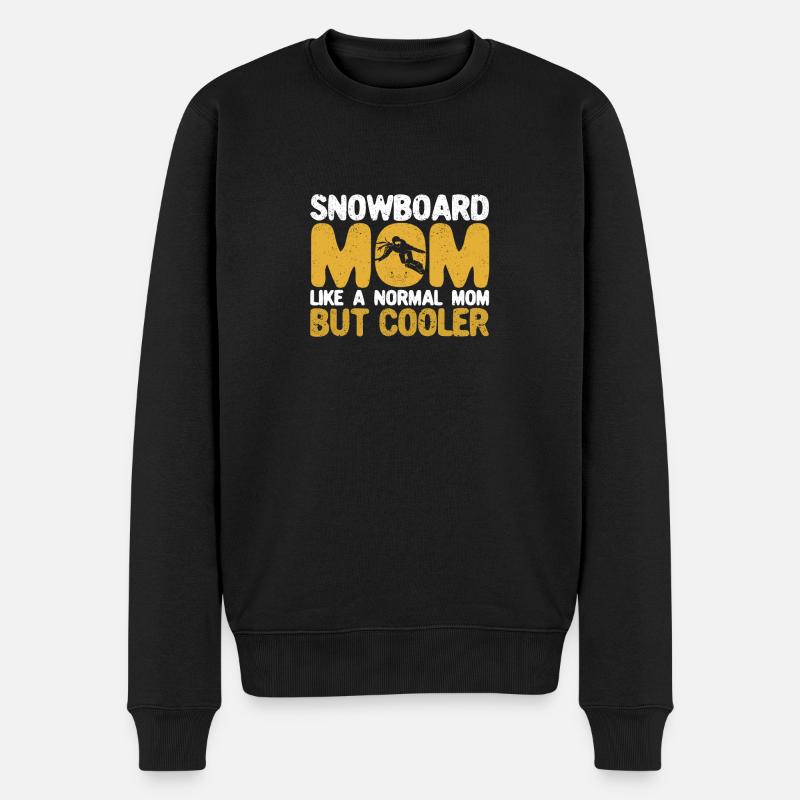 Snowboard Mom Funny Snowboarding Mum Muttertag - Männer Premium Bio Pullover - Schwarz