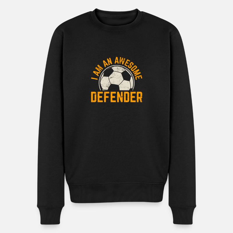 I'm An Awesome Defender Soccer Player Matching Tea - Männer Premium Bio Pullover - Schwarz