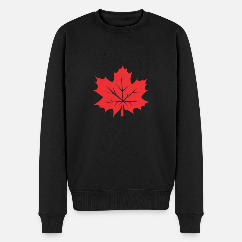 Feuille d’érable Feuille Canada Arbre - Pull Premium bio Homme - noir