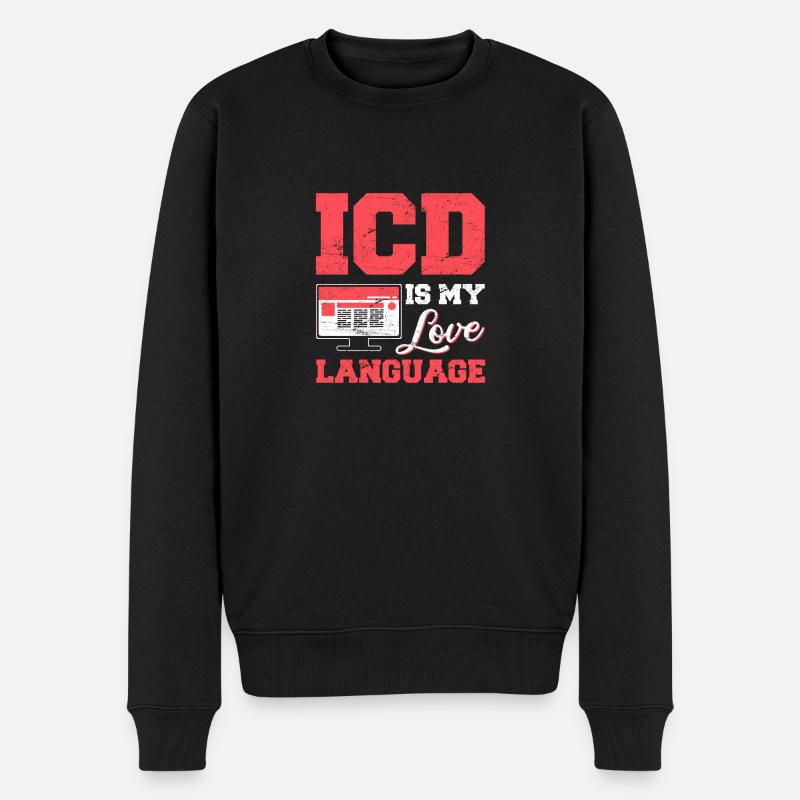 Drôle de codeur médical ICD Medical Coding Medical Bil - Pull Premium bio Homme - noir