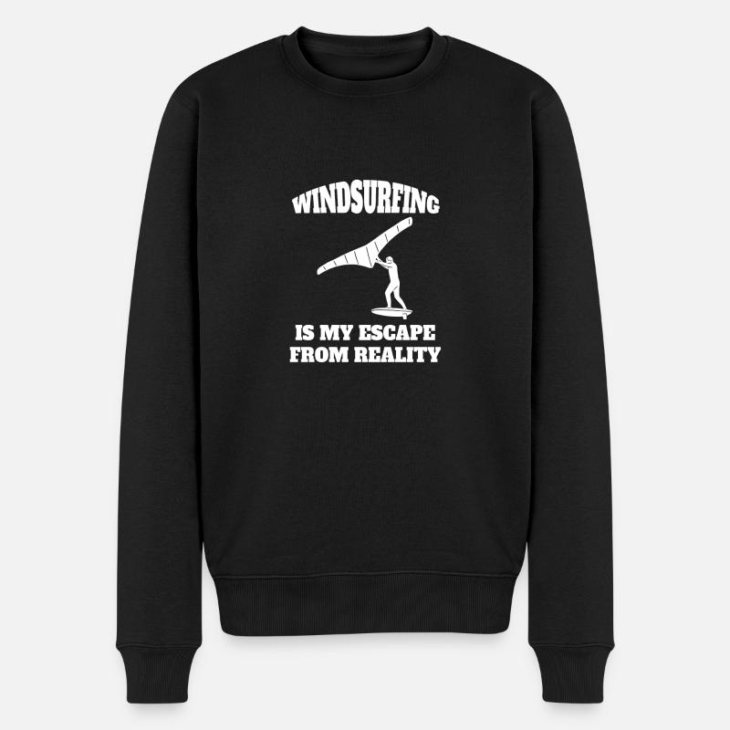 Windsurfer Windsurfer Surf Kitesurfer Cadeau - Pull Premium bio Homme - noir