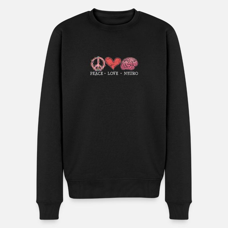 Neuro Nurse Neurologist Neuroscience Neurology Nur - Männer Premium Bio Pullover - Schwarz