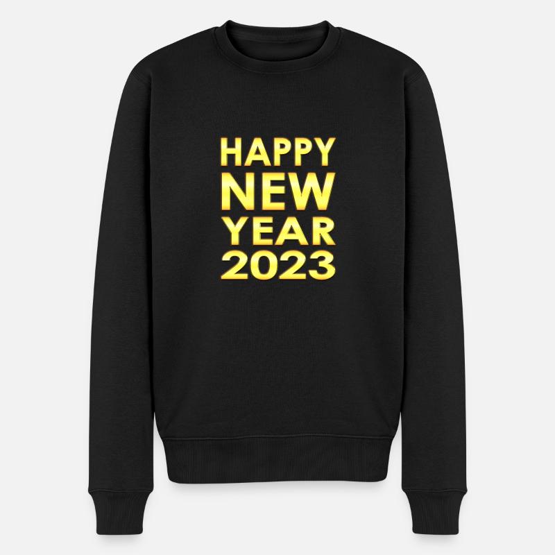 Countdown für 2023 - Silvesterparty - Männer Premium Bio Pullover - Schwarz