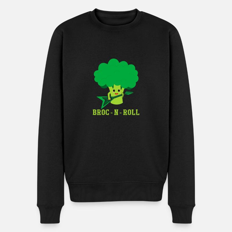 Broc n Roll Brocoli Légumes - Pull Premium bio Homme - noir