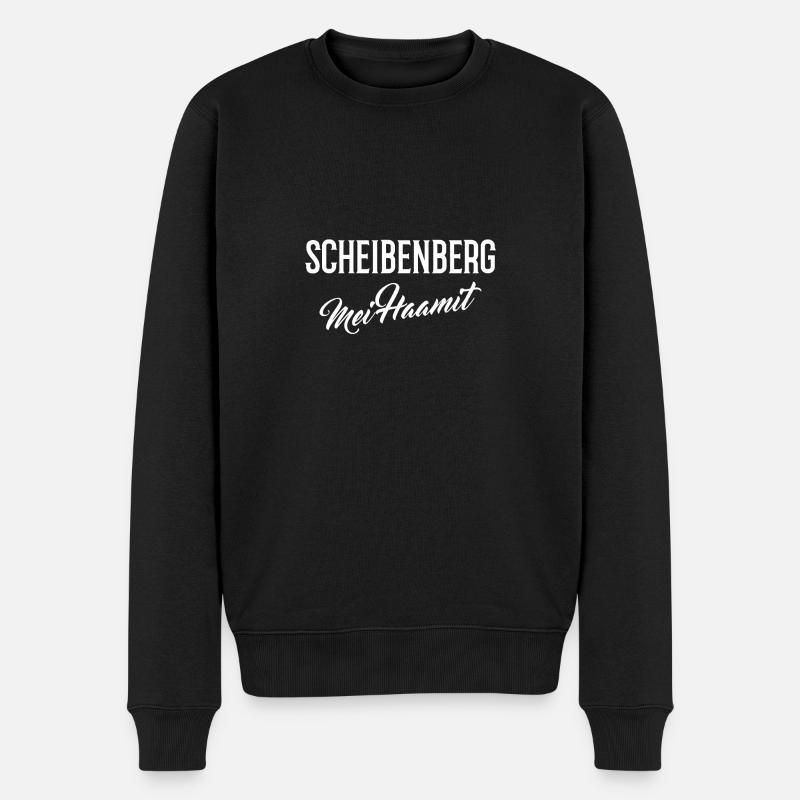 Scheibenberg mei haamit - Männer Premium Bio Pullover - Schwarz