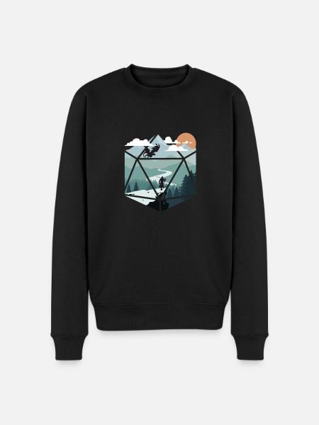 RPG rpg bordrollespil rollespil gamer rollespil - Økologisk premium-sweatshirt til mænd - sort