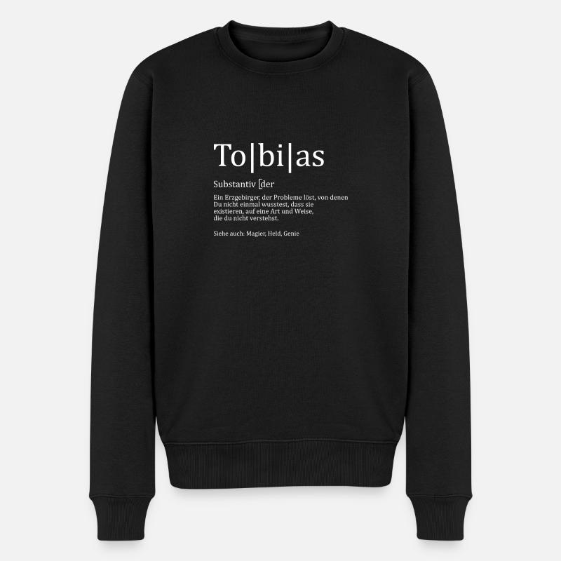 Erzgebirge Tobias - Männer Premium Bio Pullover - Schwarz