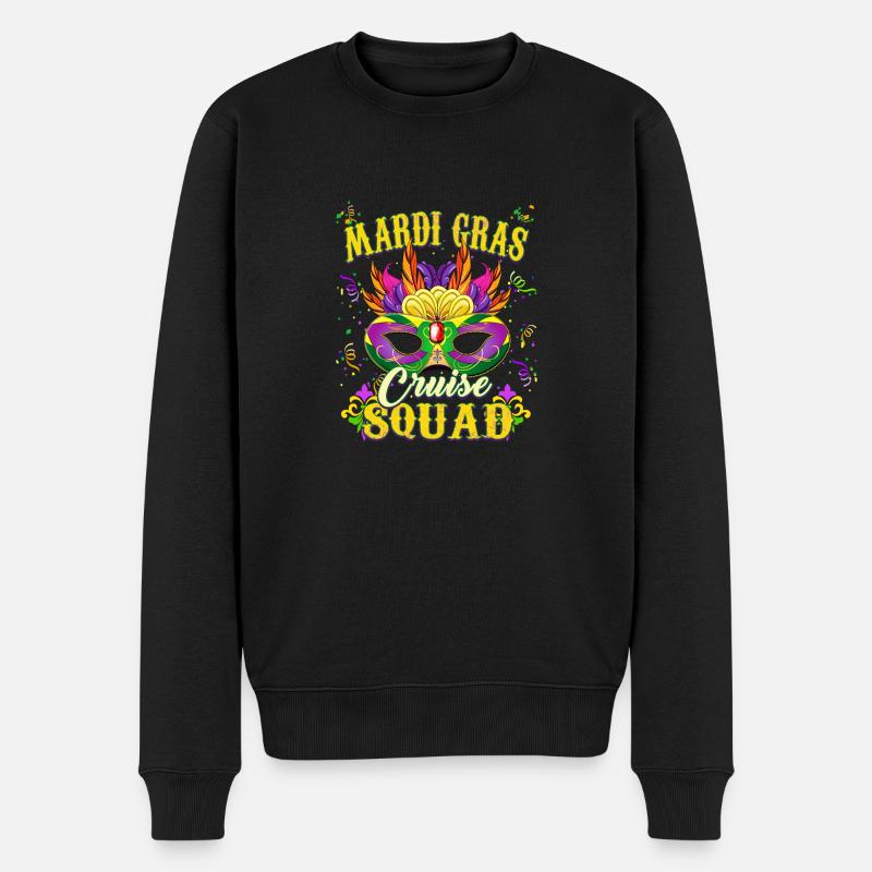 Croisière Mardi Gras Sqaud - Pull Premium bio Homme - noir