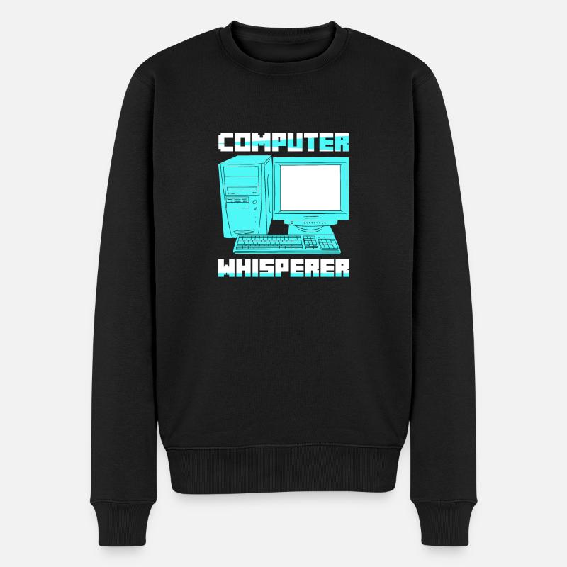 Computer Whisperer Software Coding - Männer Premium Bio Pullover - Schwarz