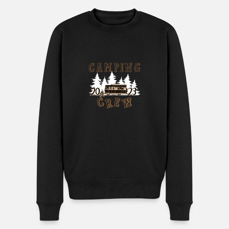 Camping 2023 Crew Camp Family Camper Matching Team - Männer Premium Bio Pullover - Schwarz
