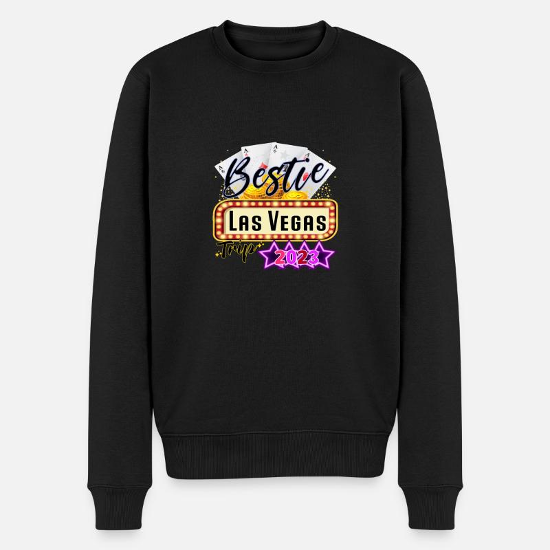 Bestie Las Vegas Reise 2023 - Männer Premium Bio Pullover - Schwarz