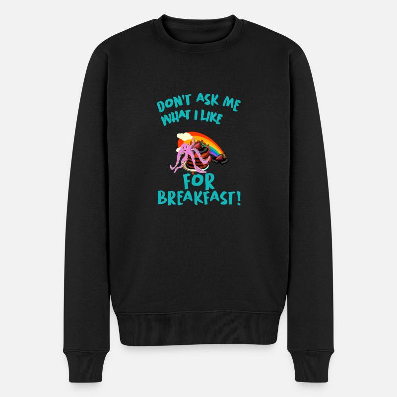 Lustiger Morgen Spruch - Guten Morgen - Männer Premium Bio Pullover - Schwarz