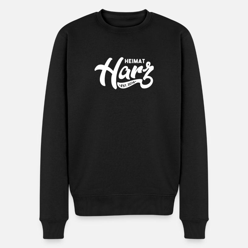 Heimat Harz Logo - Männer Premium Bio Pullover - Schwarz