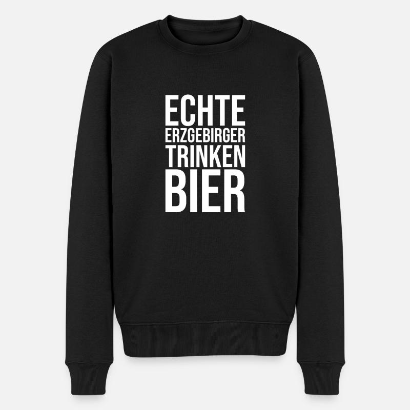 Erzgebirge Bier - Männer Premium Bio Pullover - Schwarz