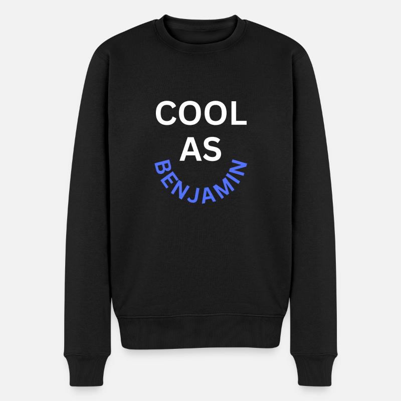 Cool as Benjamin Name - Men's Premium Organic Jumper - black