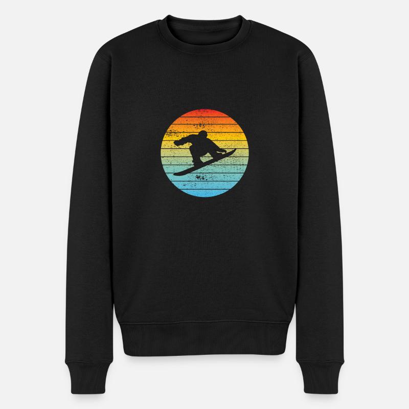 Snowboard Spruch Snowboardfahrer Wintersport - Männer Premium Bio Pullover - Schwarz
