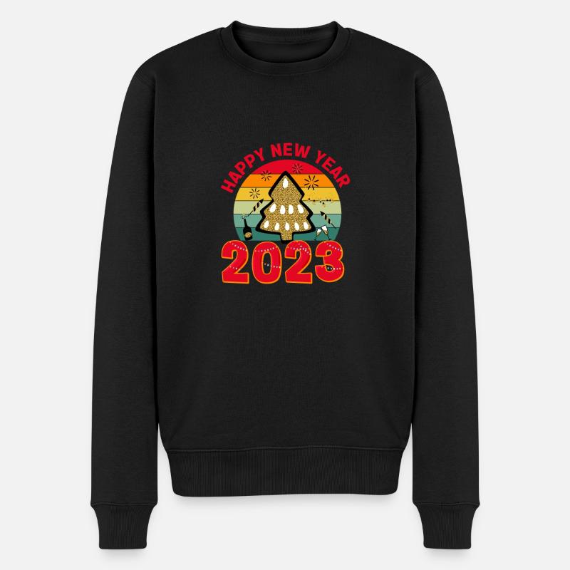 2023 - Männer Premium Bio Pullover - Schwarz