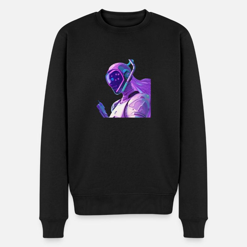 Space Girl 3 - Männer Premium Bio Pullover - Schwarz