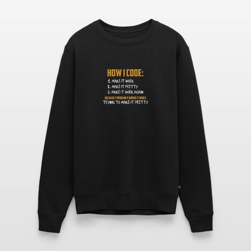 Programmierer Coder Entwickler Programmierung Codierung Wortspiel Männer Premium Bio Pullover