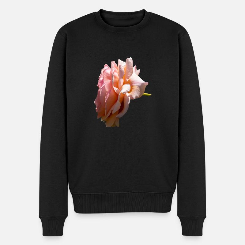 Rose - Männer Premium Bio Pullover - Schwarz