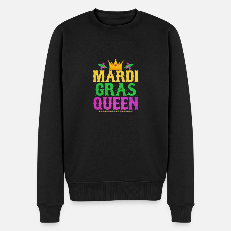 Mardi Gras Queen Parade BeadsParty - Männer Premium Bio Pullover - Schwarz