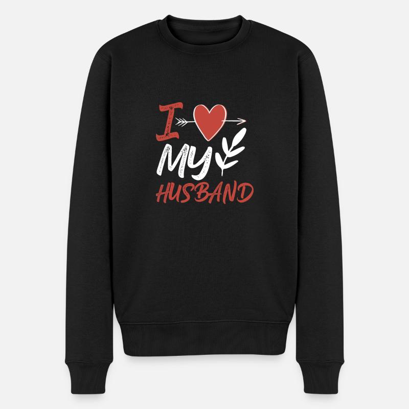 J’aime mon mari - Pull Premium bio Homme - noir