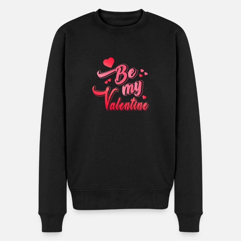 Sei mein liebling - Männer Premium Bio Pullover - Schwarz