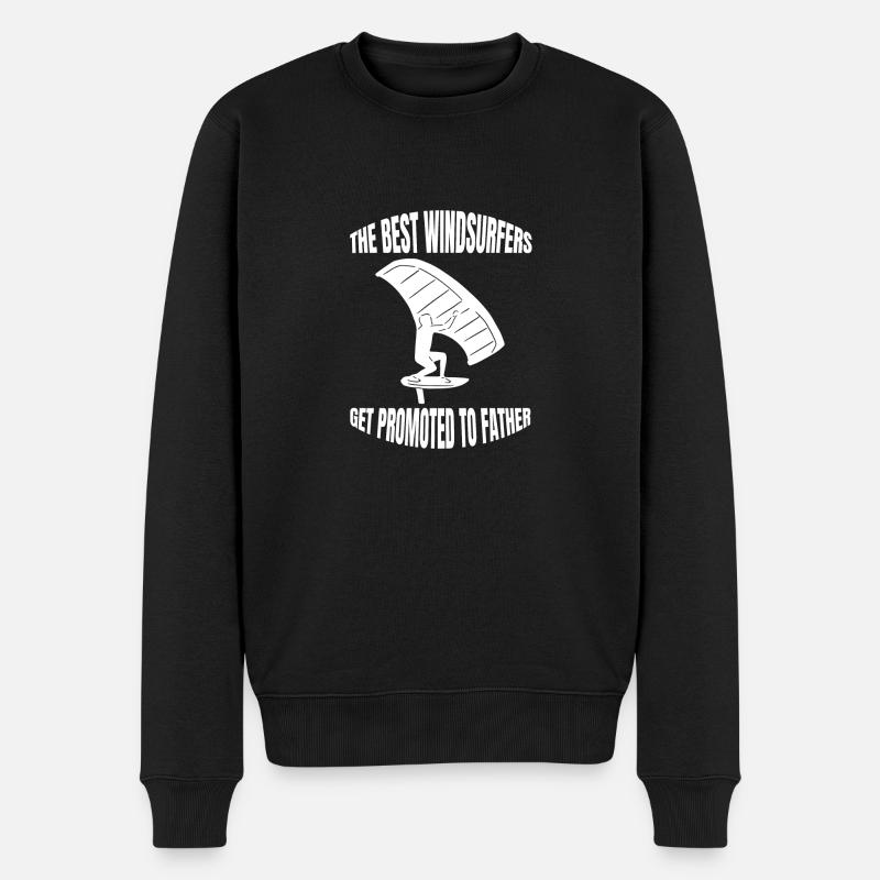 Windsurfing Kitesurfing Windsurfer Kitesurfer - Männer Premium Bio Pullover - Schwarz