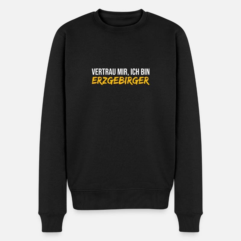 Vertrauen Erzgebirger - Männer Premium Bio Pullover - Schwarz