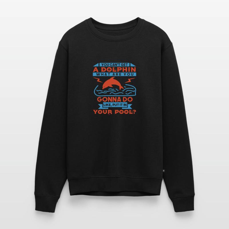 EIN DELFIN, DEN SIE GERNE EINSETZEN WERDEN, SETZEN SIE ES EIN Männer Premium Bio Pullover