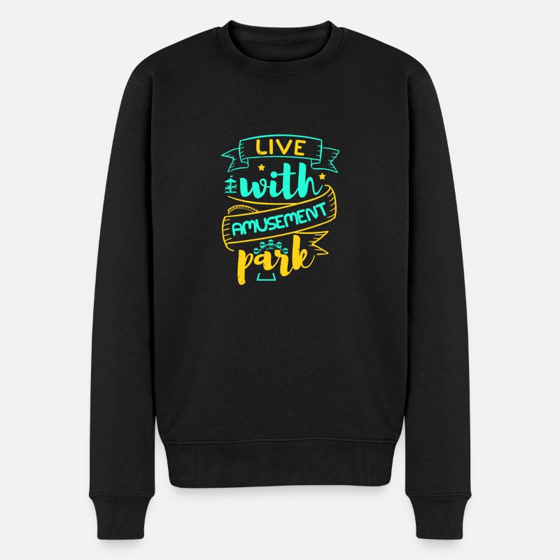 VIVRE AVEC LE PARC D’ATTRACTIONS - Pull Premium bio Homme - noir