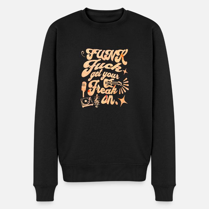Oldschool - Männer Premium Bio Pullover - Schwarz