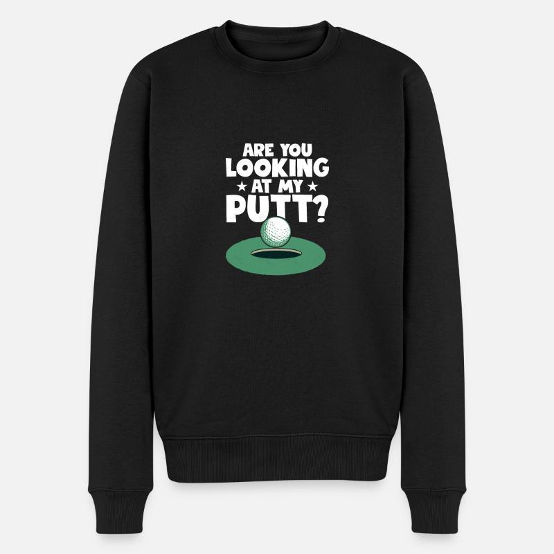 Regardez-vous mon putt? Golfing Golf - Pull Premium bio Homme - noir
