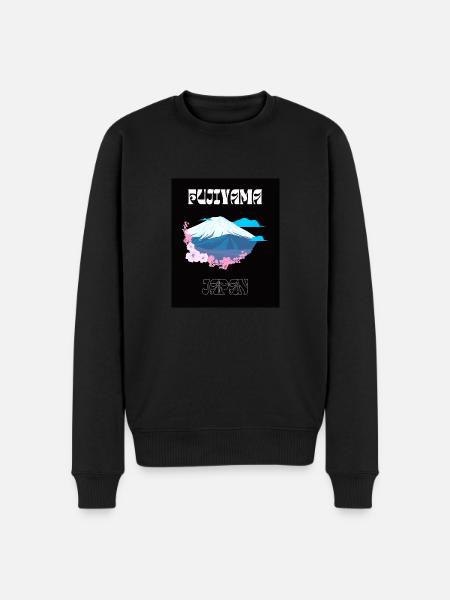 Fujiyama - Männer Premium Bio Pullover - Schwarz