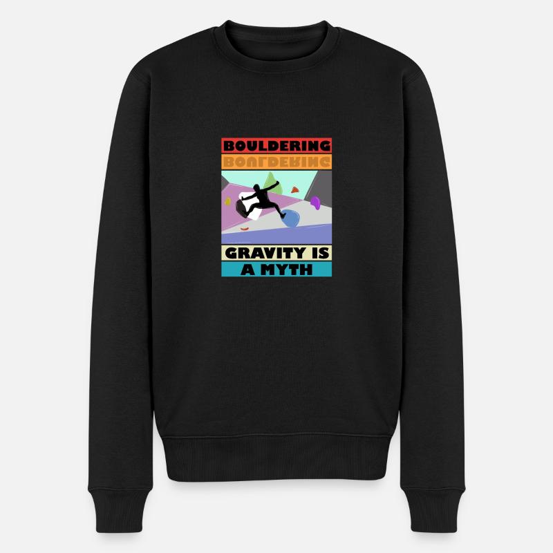 Bouldering Gravity is a Mytm 3 - Männer Premium Bio Pullover - Schwarz