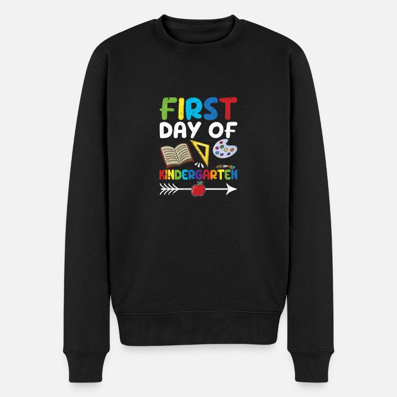 1. Tag des Kindergartens Zurück zur Schule Erste - Männer Premium Bio Pullover - Schwarz