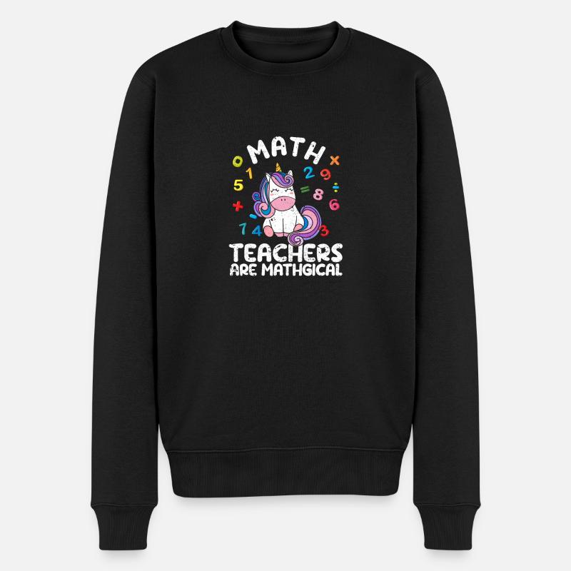 Les professeurs de mathématiques sont des professeurs de licorne drôles de mathématiques - Pull Premium bio Homme - noir