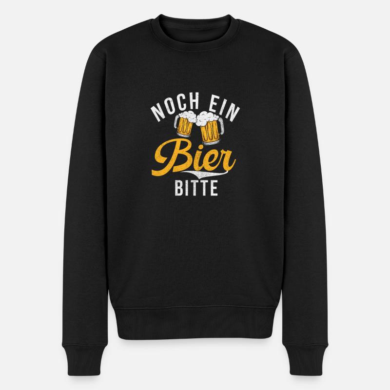 Noch ein Bier bitte - Design - Männer Premium Bio Pullover - Schwarz