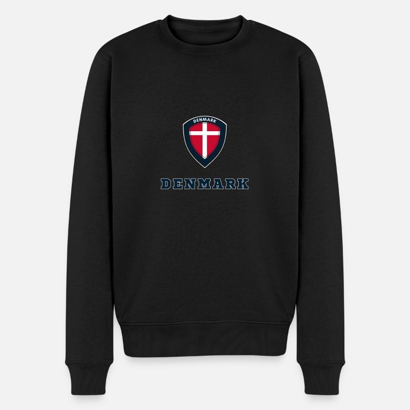 Dänemark - Männer Premium Bio Pullover - Schwarz