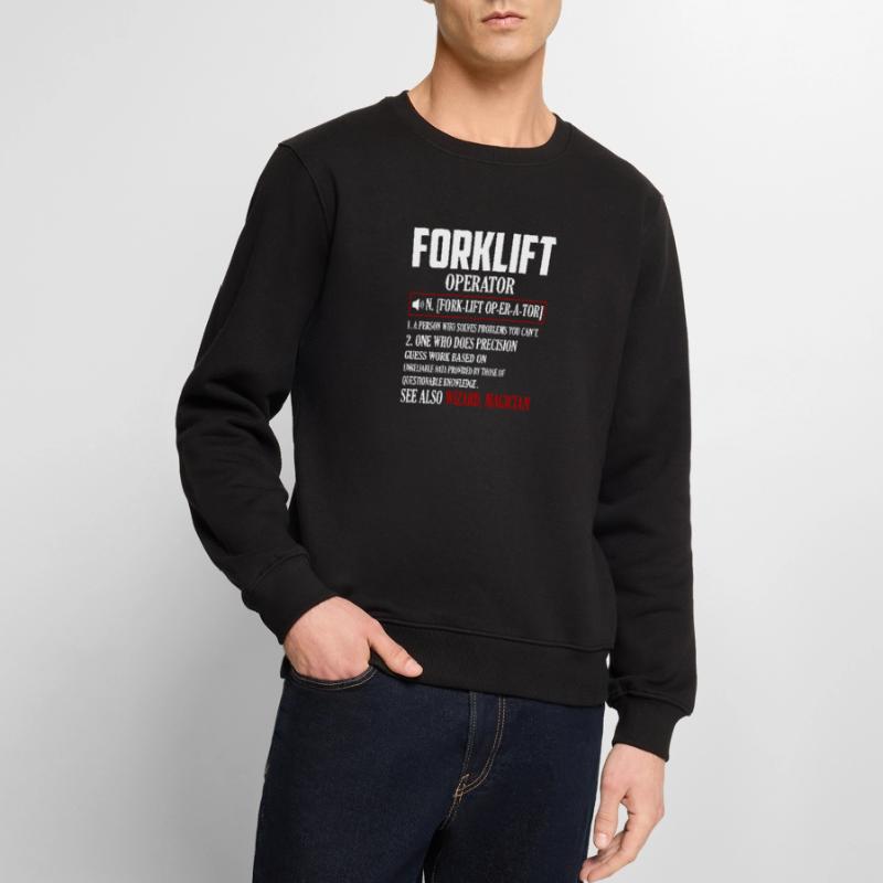 Forklift Operator Noun Driver Forklifter Operator Men's Premium Organic Jumper