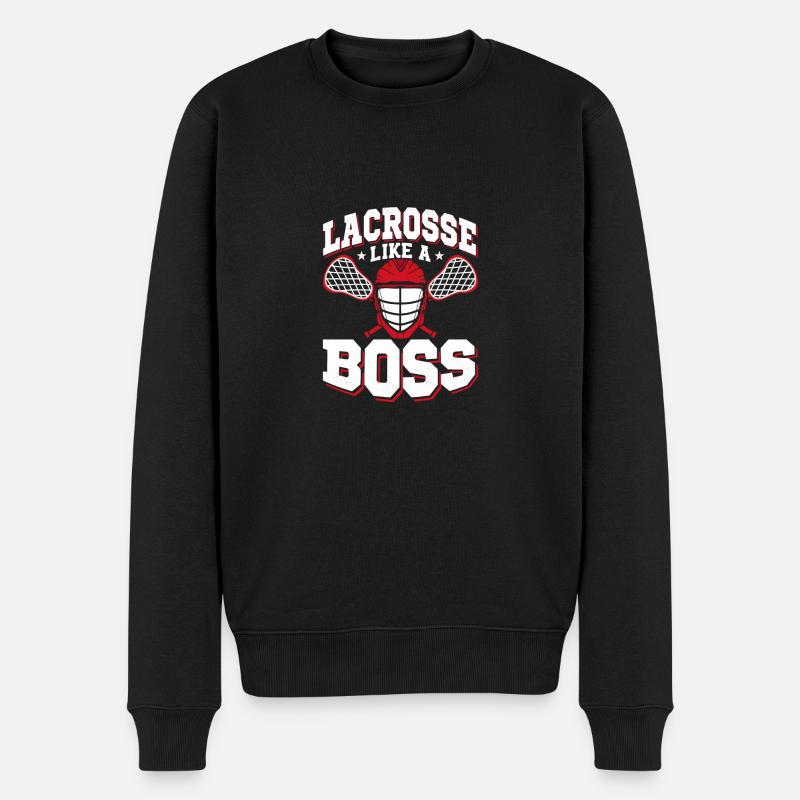 Lacrosse Like A Player Team - Männer Premium Bio Pullover - Schwarz