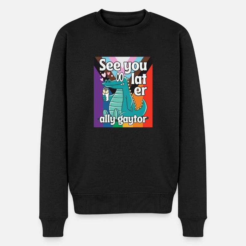 Bis später, Verbündeter, Gaytor Wortspiel - Männer Premium Bio Pullover - Schwarz