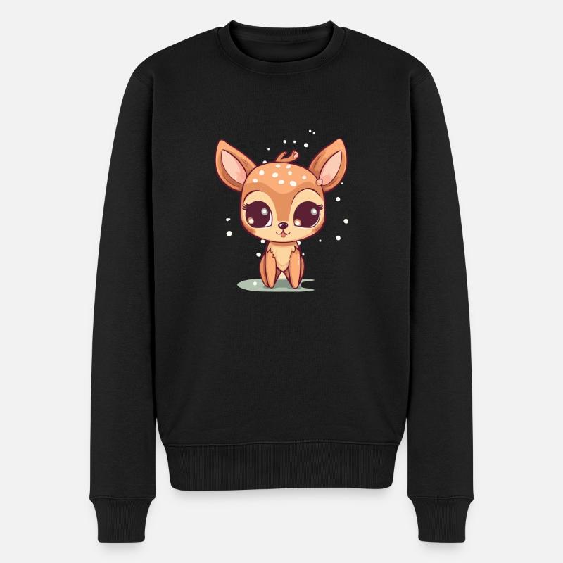 Zool la biche - Männer Premium Bio Pullover - Schwarz