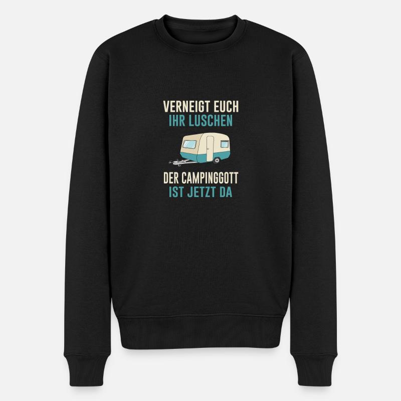 Camping cooler Spruch Humor - Männer Premium Bio Pullover - Schwarz