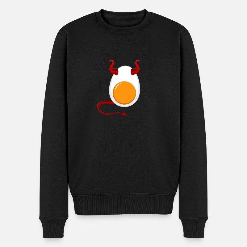 Drôle Halloween Devil Egg Food Lover Spooky - Pull Premium bio Homme - noir