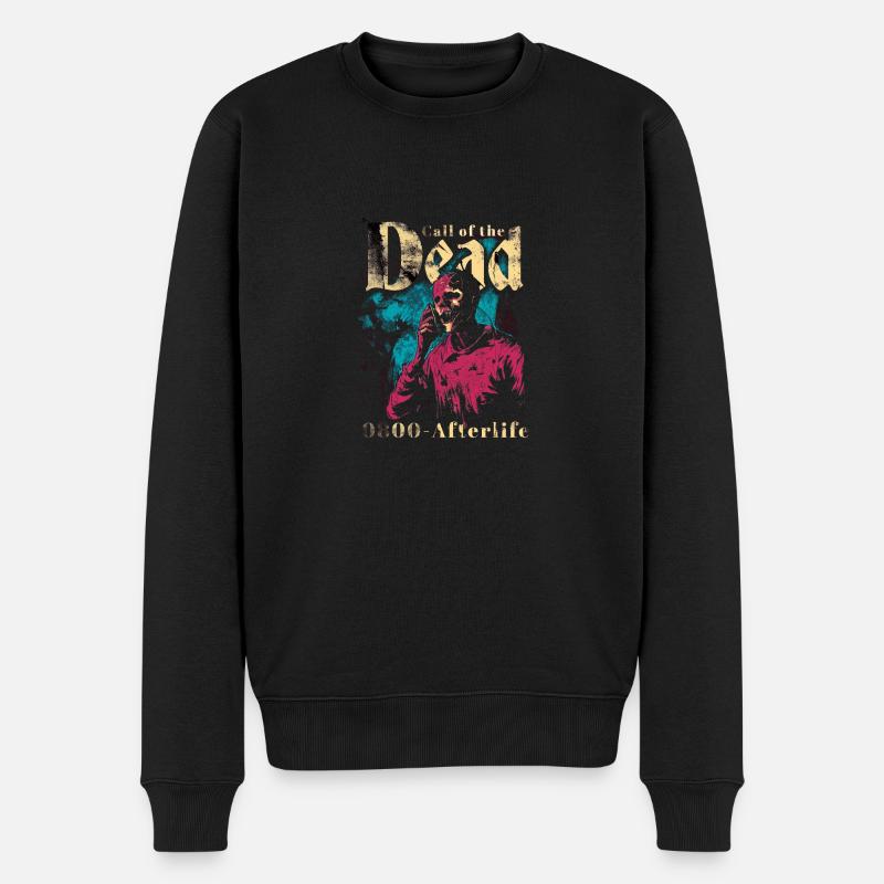 Zombie-Horror-Ruf - Männer Premium Bio Pullover - Schwarz