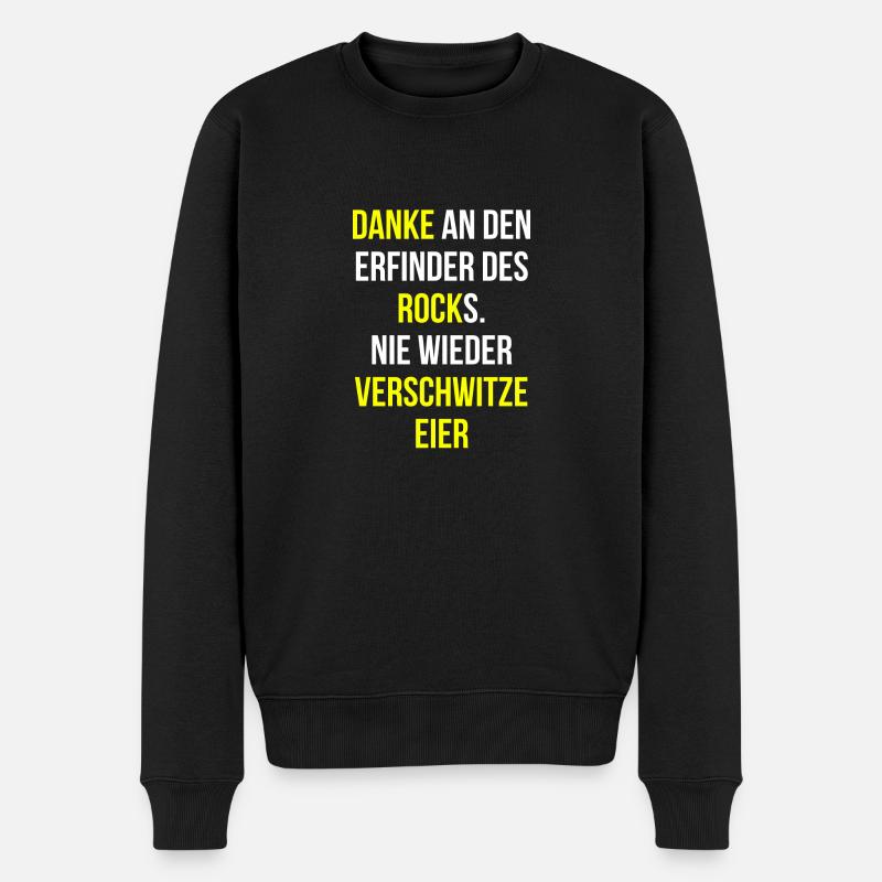 Schwitzen - Männer Premium Bio Pullover - Schwarz