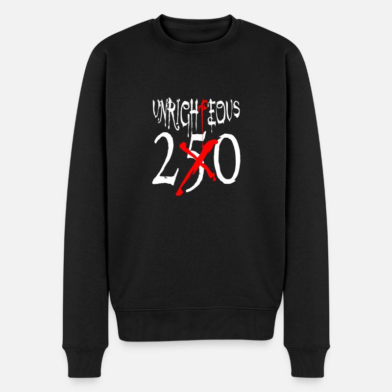 unrighteous - Männer Premium Bio Pullover - Schwarz